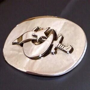 Vintage Moslah Shrine Silver Tone Belt Buckle Shriners International